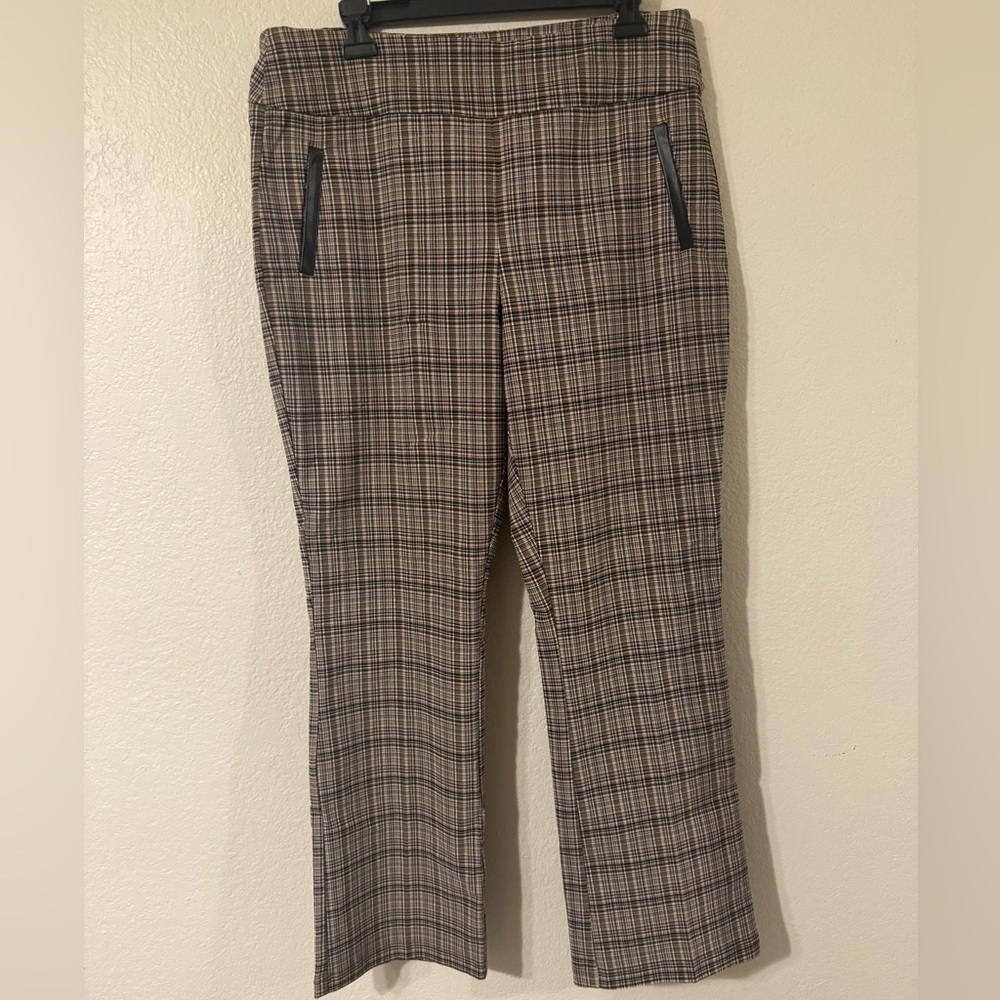 Cato Women's Paid Pants - Brown and Black